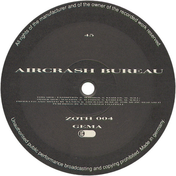 Aircrash Bureau : Exhibition (12", Maxi)