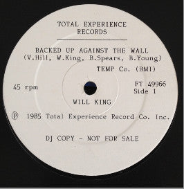 Will King : Backed Up Against The Wall (12", W/Lbl)
