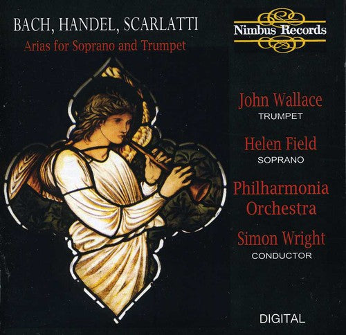 the album cover for J Bach S / Wallace / Philharmonia Orch / Wright - Arias for Soprano & Trumpet