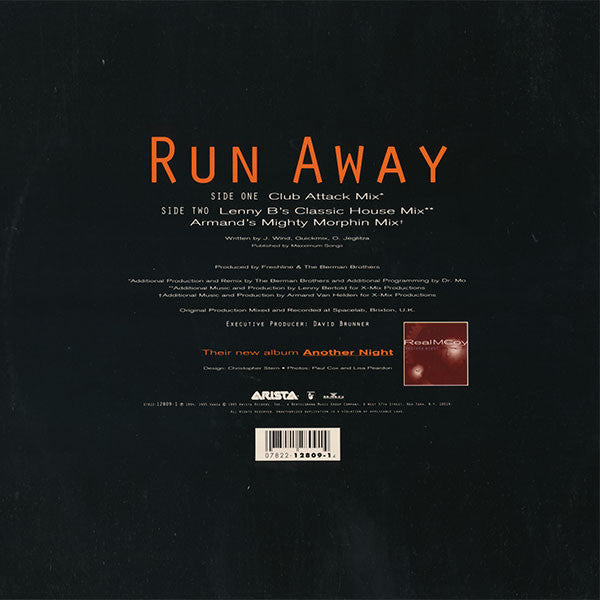 Real McCoy : Run Away (12")