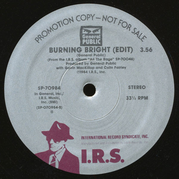 General Public : Never You Done That / Burning Bright (Edit) (12", Promo)