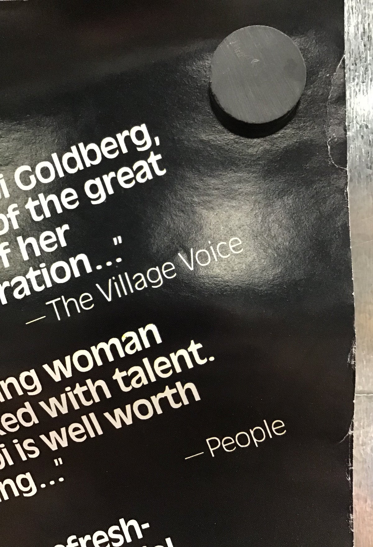 Whoopi Goldberg - One Woman Broadway Show Promo Poster