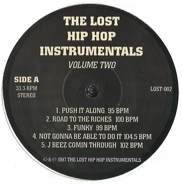 Various : The Lost Hip Hop Instrumentals Volume Two (LP, Comp, Unofficial)