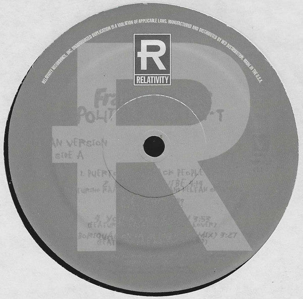 Frankie Cutlass : Politics & Bullsh*t (Clean Version) (LP, Album, Promo)