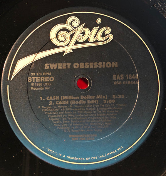 Sweet Obsession : Cash (12", Promo)