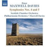 the album cover for Peter Maxwell Davies - Symphonies Nos 4 & 5