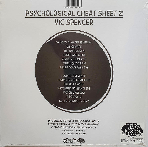 Vic Spencer : Psychological Cheat Sheet 2 (LP, Ltd, Num)