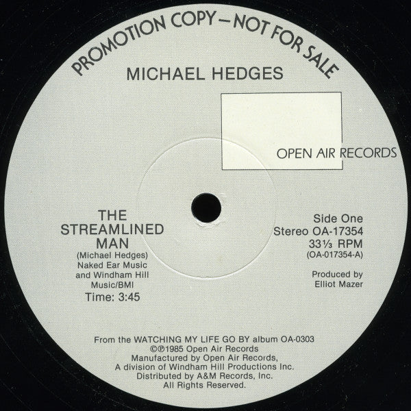 Michael Hedges : The Streamlined Man / All Along The Watchtower (12", Promo)