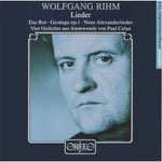 the album cover for Rihm / Hesse / Pregardien / Stove / Blome / Mauser - Lieder