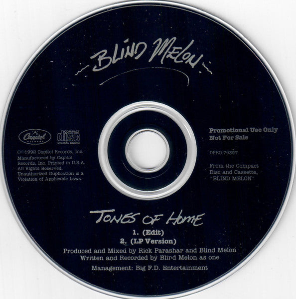 Blind Melon : Tones Of Home (CD, Single, Promo)