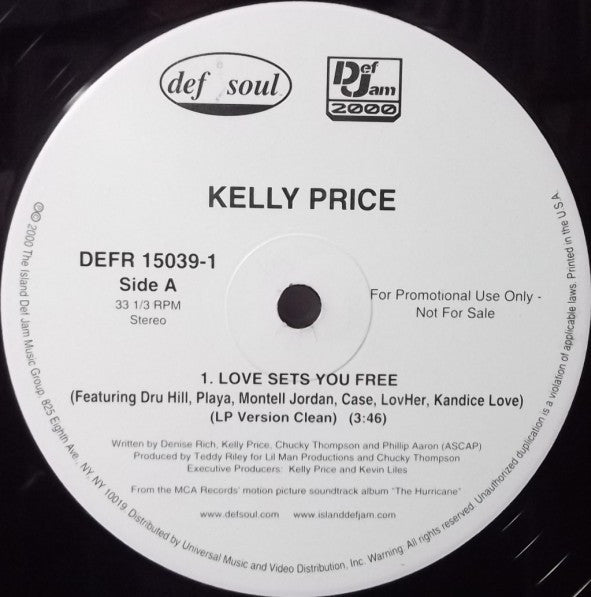 Kelly Price : Love Sets You Free (12", Promo)