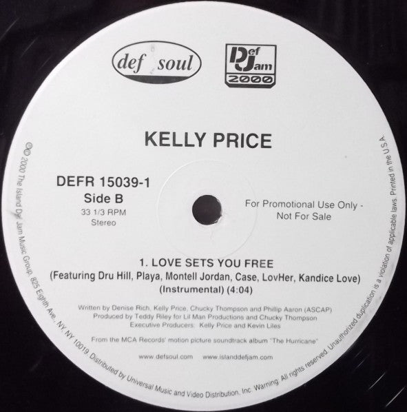 Kelly Price : Love Sets You Free (12", Promo)