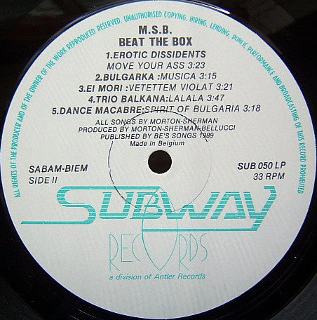 Morton Sherman Bellucci : Beat The Box (The 1988 Compilation Of New Beat Dance Tracks) (2xLP, Comp)