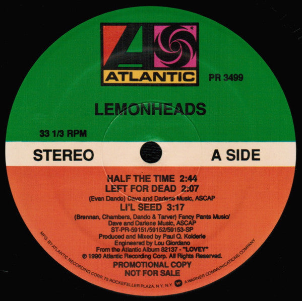 Lemonheads* : Half The Time (12", Promo)