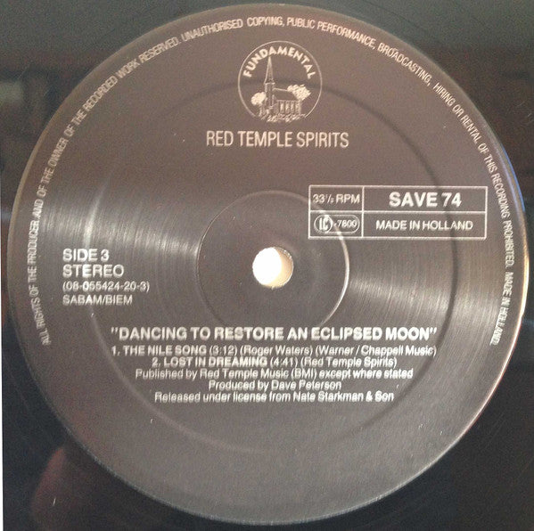 Red Temple Spirits : Dancing To Restore An Eclipsed Moon (2xLP, Album, RP)