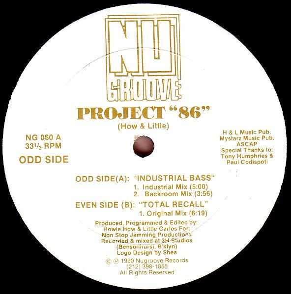 Project "86"* : Industrial Bass (12")