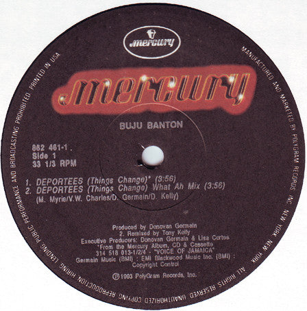 Buju Banton : Deportees (Things Change) (12")