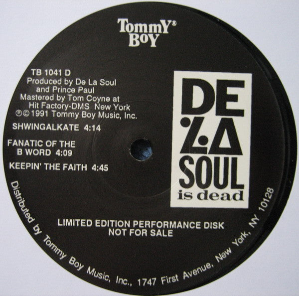 De La Soul : De La Soul Is Dead (2xLP, Album, Ltd, Promo)
