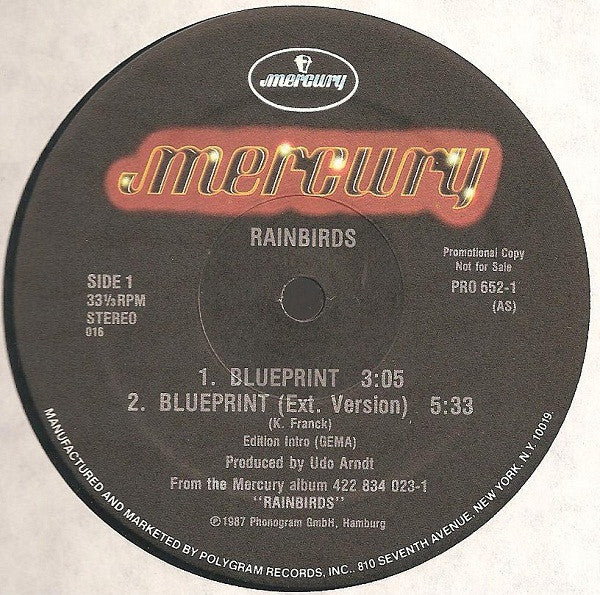 Rainbirds : Blueprint (12", EP, Promo)