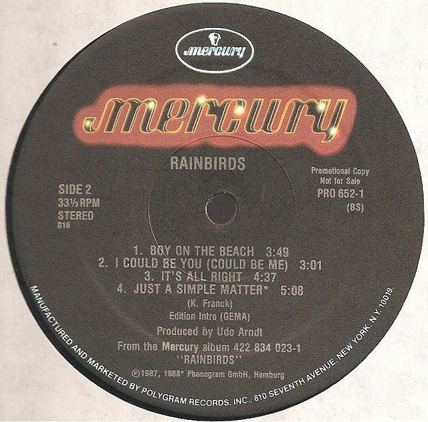 Rainbirds : Blueprint (12", EP, Promo)