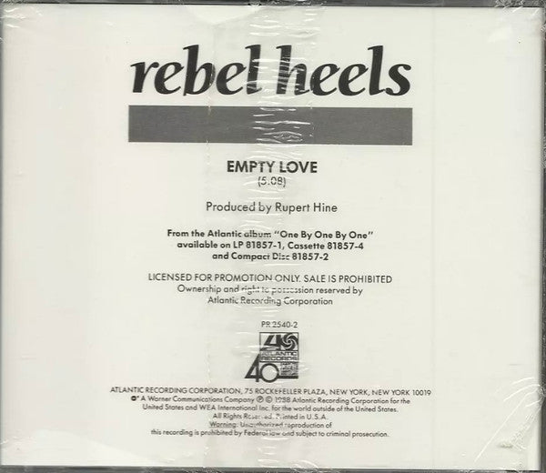 Rebel Heels : Empty Love (CD, Single, Promo)