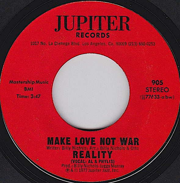 Reality (20) : Make Love Not War / Standing Beside You (7", Styrene)