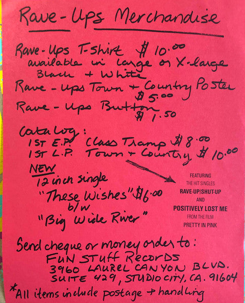 The Rave-Ups : These Wishes / Big Wide River (12", Single)