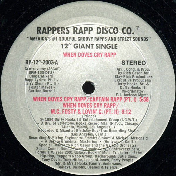 Various : When Doves Cry Rapp (12", Single)