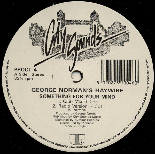 George Norman's Haywire* : Something For Your Mind (12")