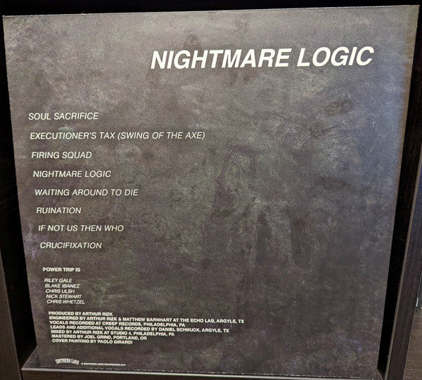 Power Trip (3) : Nightmare Logic (LP, Album, Club, Ltd, RP, Gre)