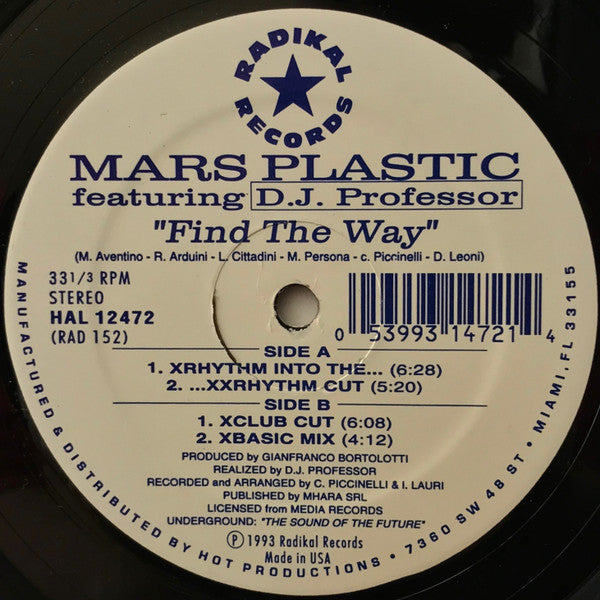 Mars Plastic featuring D.J. Professor* : Find The Way (12")