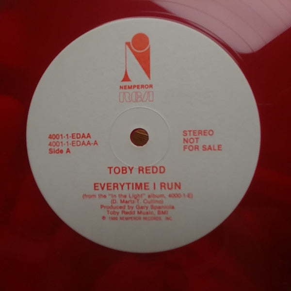 Toby Redd : Everytime I Run (12", Single, Promo, Red)
