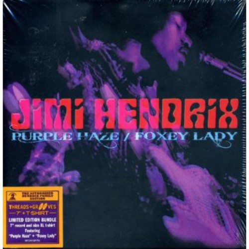 the album cover for Jimi Hendrix - Purple Haze / Foxey Lady [With T-Shirt]