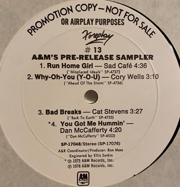Various : Foreplay #13 (LP, Advance, Promo, Smplr)