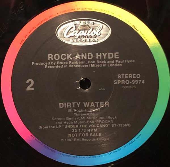 Rock And Hyde : Dirty Water (12", Single, Promo)