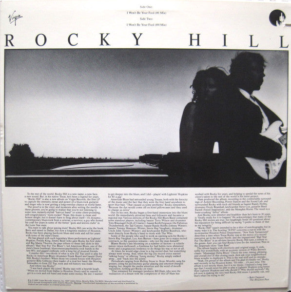 Rocky Hill : I Won't Be Your Fool (12", Single, Promo)