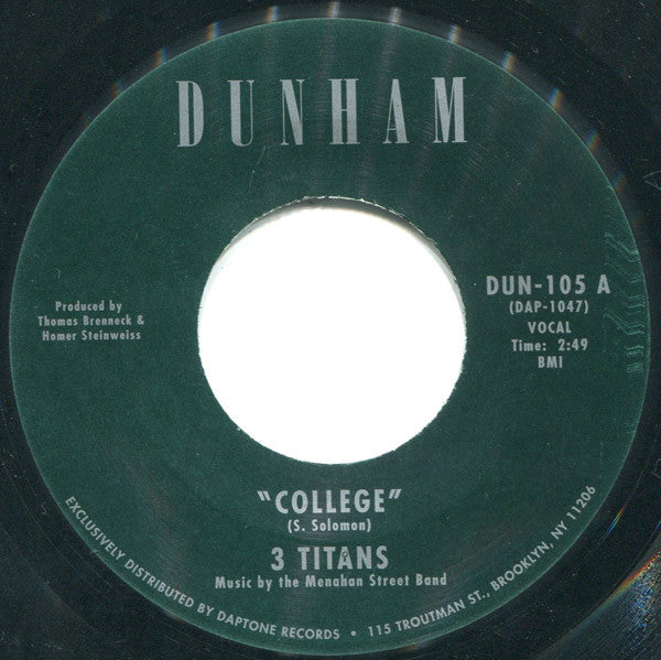 3 Titans : College / The Life Of A Scholar (7")