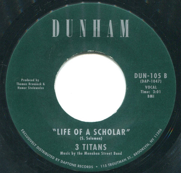 3 Titans : College / The Life Of A Scholar (7")