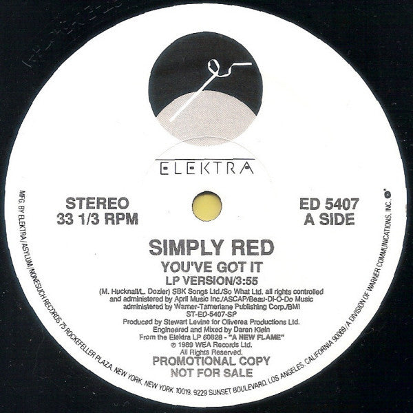 Simply Red : You've Got It (12", Single, Promo, SP )