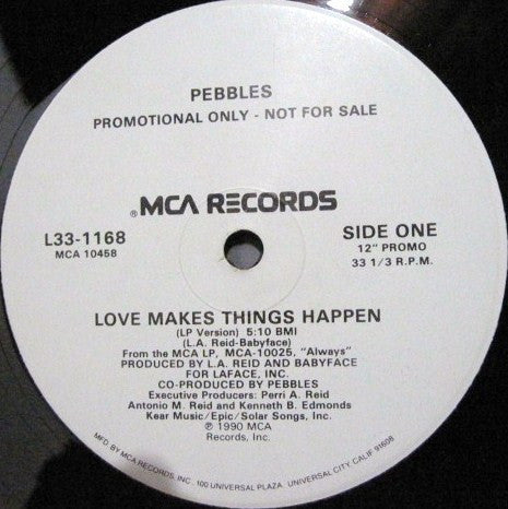 Pebbles : Love Makes Things Happen (12", Promo)