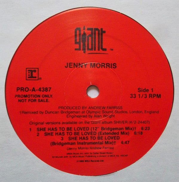 Jenny Morris : She Has To Be Loved (12", Single, Promo)