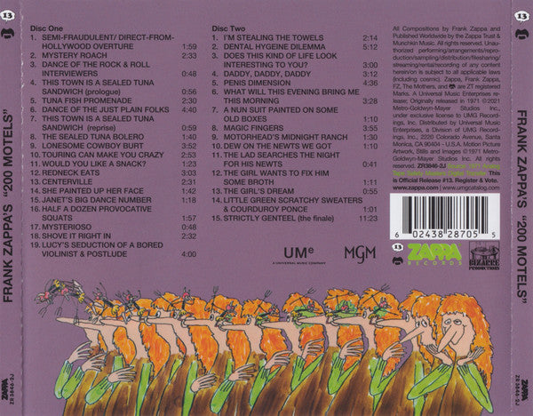Frank Zappa Featuring The Mothers Of Invention* And The Royal Philharmonic Orchestra* : 200 Motels (Original Motion Picture Sound Track) (2xCD, Album, RE, RM)