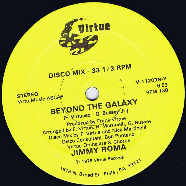 Jimmy Roma : Popeye / Beyond The Galaxy (12")