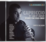 the album cover for Enrico Calcagni - Capriccio - 20th & 21st Century Works for Solo