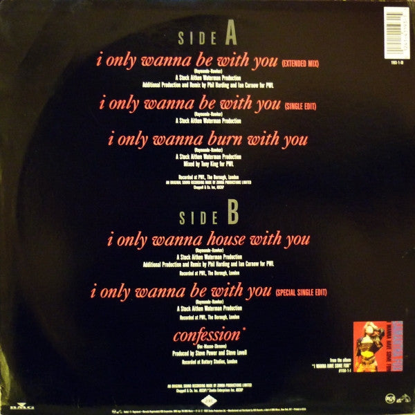 Samantha Fox : I Only Wanna Be With You (12", All)