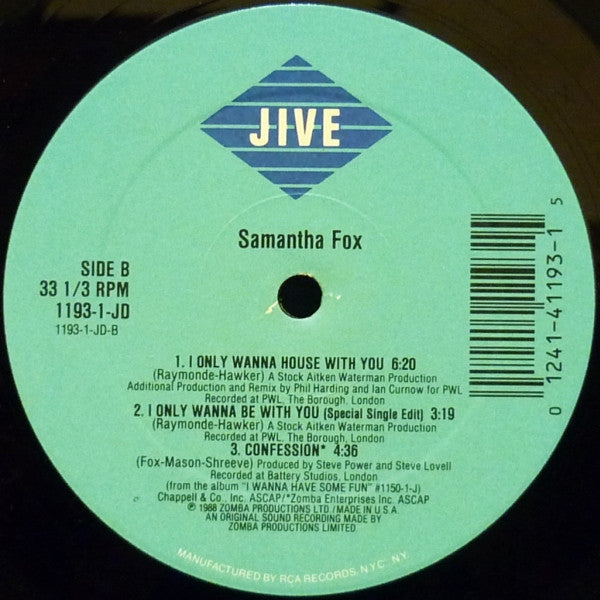 Samantha Fox : I Only Wanna Be With You (12", All)