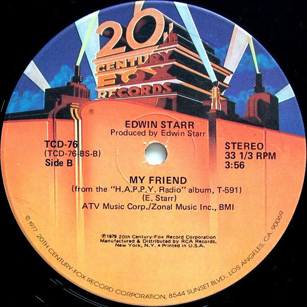 Edwin Starr : H.A.P.P.Y. Radio (12", Ind)