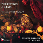 the album cover for Bach / Hazelzet / Ogg - Perspectives J.S. Bach: Trio Stas 525-528 583 587