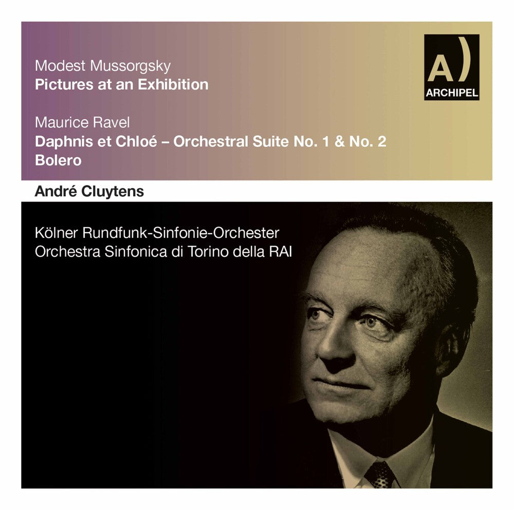 the album cover for AndrÃ© Cluytens - Bilder Einer Austellung Ravel