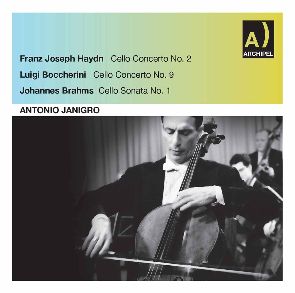 the album cover for Antonio Janigro - Cello Con 2 Boccerini